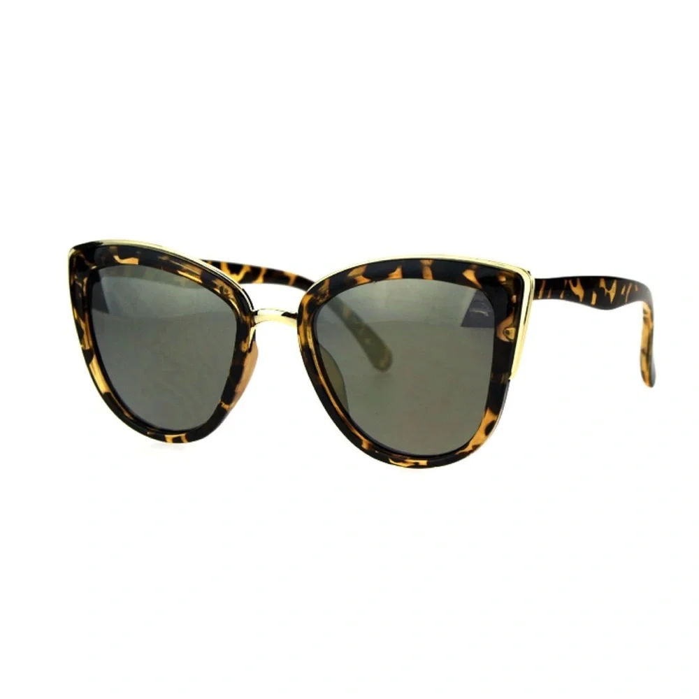 Tortoiseshell Oversized Cat Eye Sunglasses Black - Picture 4 of 6